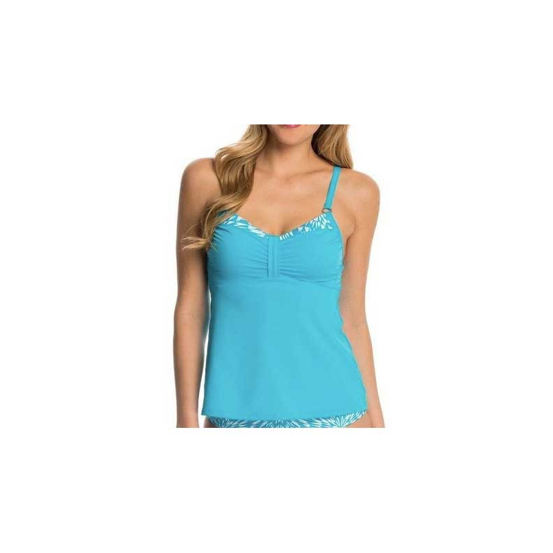 Top turquoise Hawaii Taille 46D - Hauts pour travestis