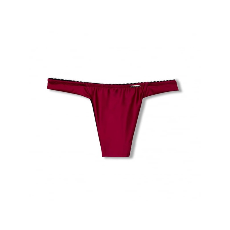 Cute Satin Thong Burgundy Soul - Carmen Liu - Tucking