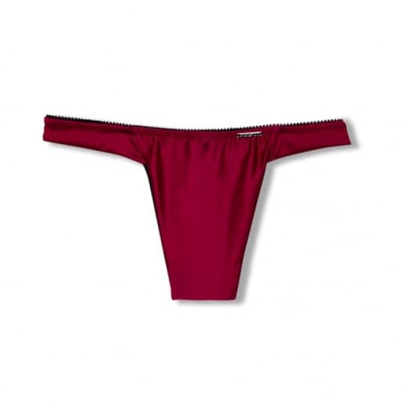 Cute Satin Thong Burgundy Soul - Carmen Liu - Tucking