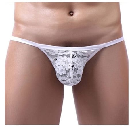 Thong Lace Osta White - Panties & Thongs for cross-dressers