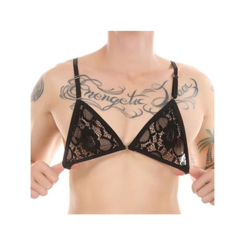 Soutien-Gorge Dentelle Aleria Noir - Déguisements Sissy