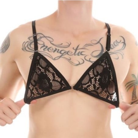 Aleria Lace Bra Black - Déguisements Sissy