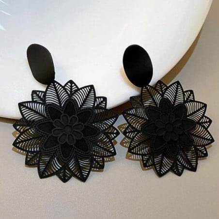 Black Flake Clip Earring - Clip earrings