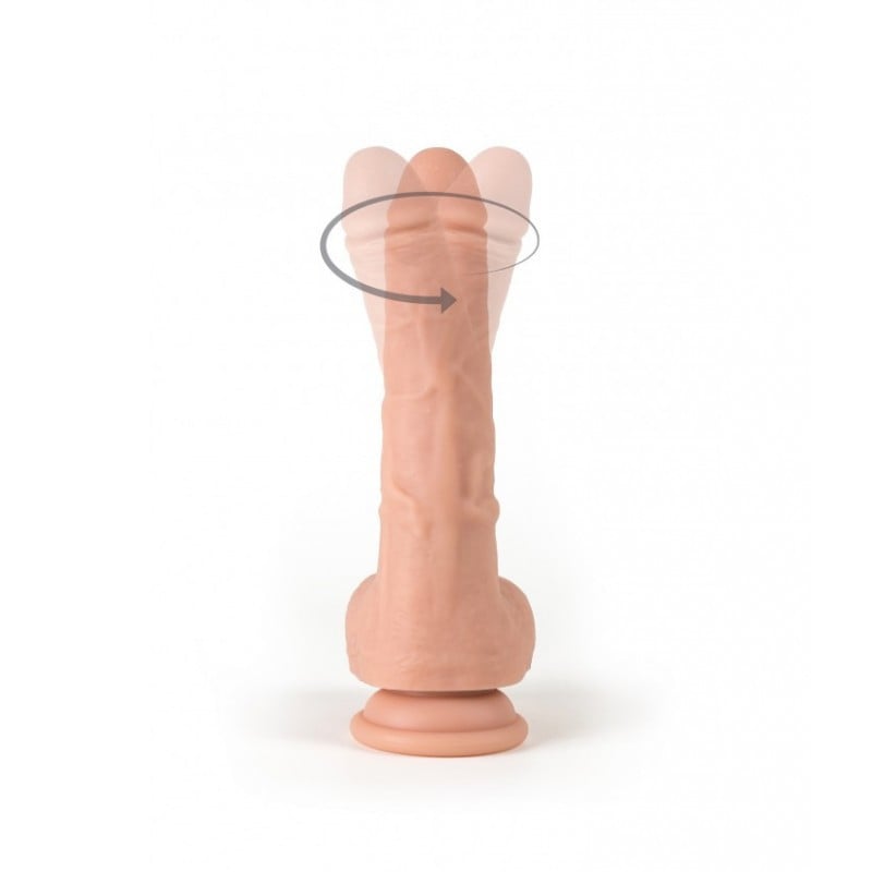 Rotating suction cup dildo R9 - Cupping dildos for cross-dressers