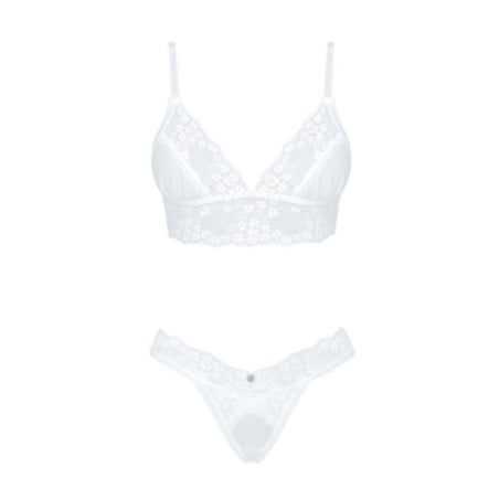 Ensemble blanc Heavenlly - Ensemble lingerie sexy pour travestis