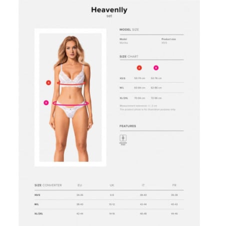 Ensemble blanc Heavenlly - Ensemble lingerie sexy pour travestis Ensemble blanc Heavenlly - Ensemble lingerie sexy pour travestis