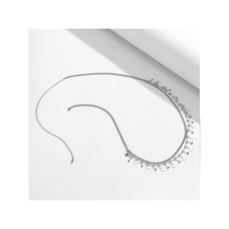 Chaine ceinture dorée avec étoiles - Bijoux de corps pour travestis