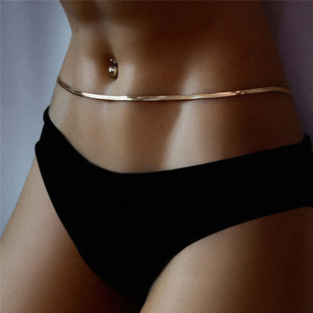 Gold snake chain belt - Body Jewellery