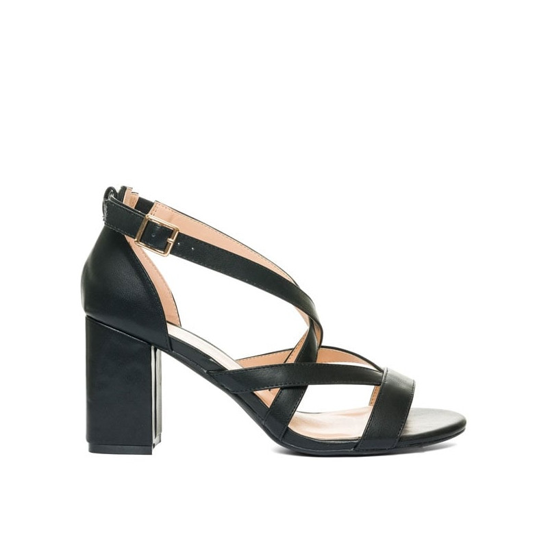 Sandales brides noires - Sandales grandes tailles pour travestis