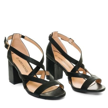 Black strappy sandals - Open hells and mules Black strappy sandals - Open hells and mules