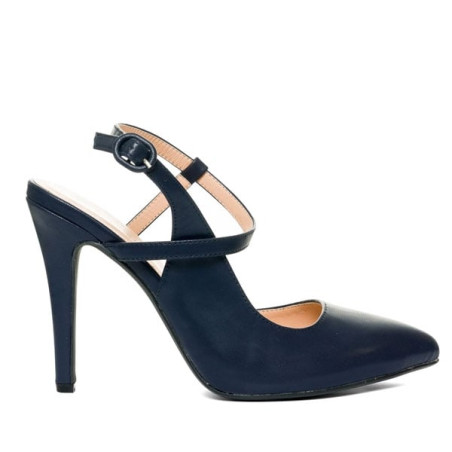 Open toe pumps navy - Open hells and mules