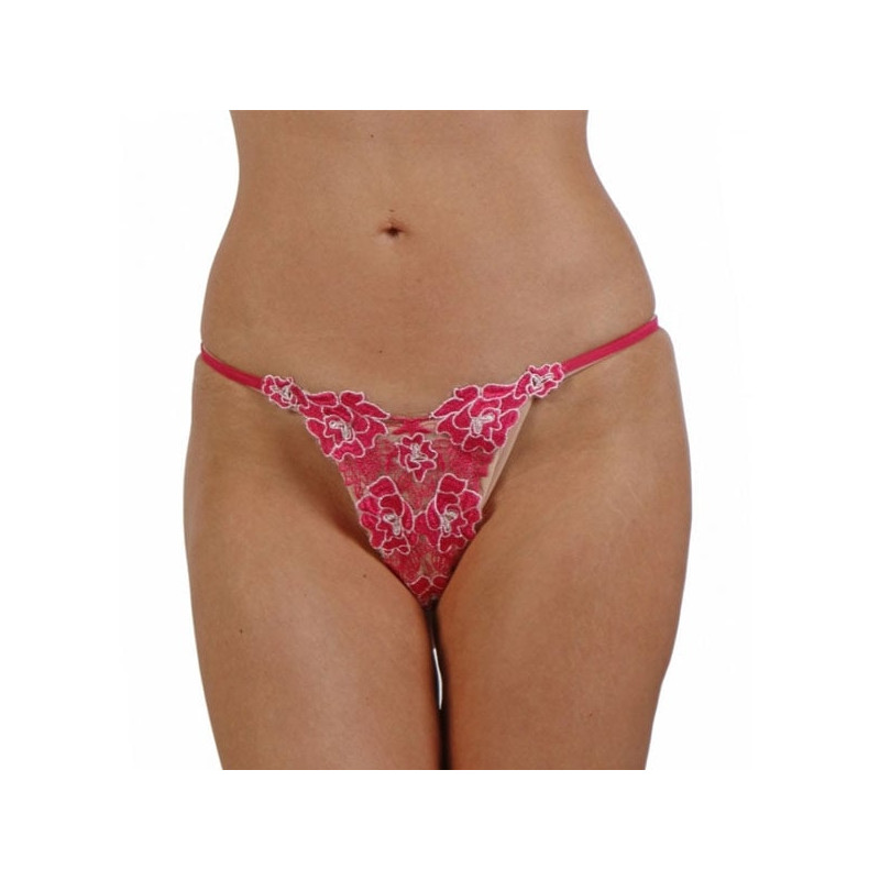 Pink floral thong - Panties & Thongs for cross-dressers