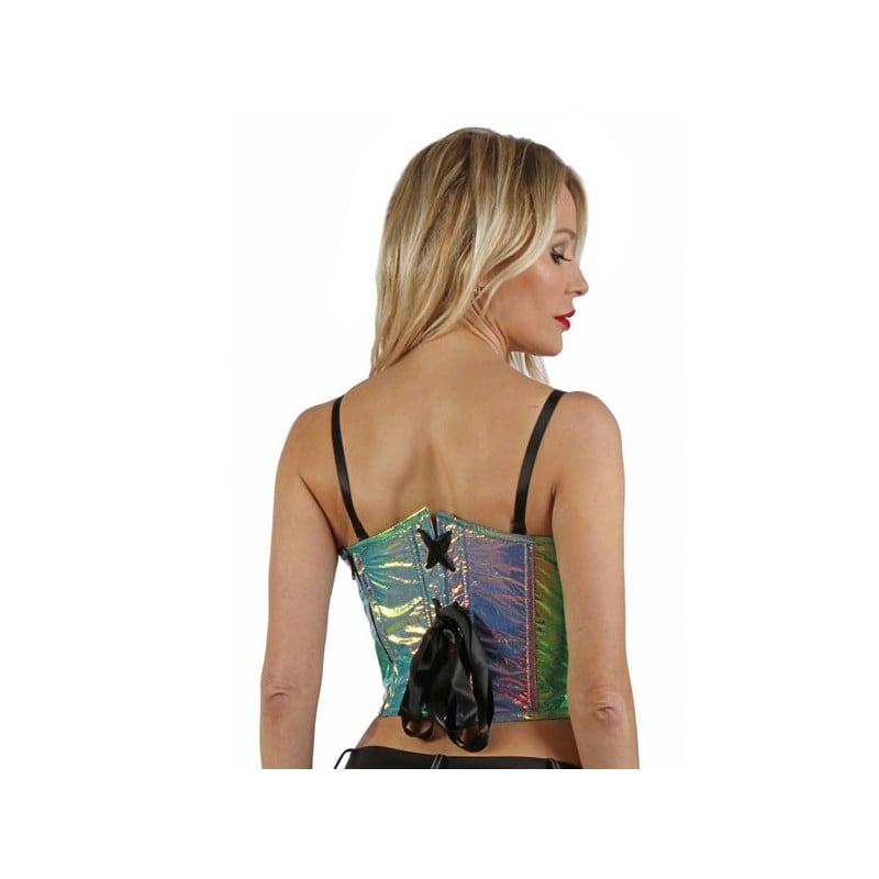 Top multicouleur effet corset & Zip - Hauts pour travestis