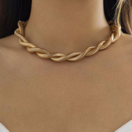 Golden snake necklace - Necklaces