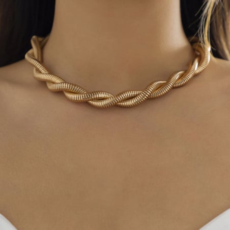 Golden snake necklace - Necklaces