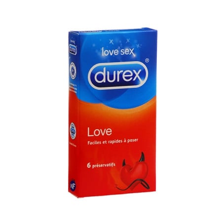 Durex Love 6 préservatifs - Préservatifs pour travestis Durex Love 6 préservatifs - Préservatifs pour travestis