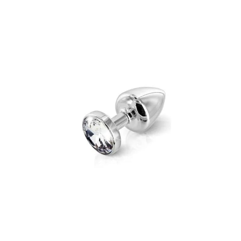 Intimate jewel drop Ô Swarovski silver - Jewelry plugs for cross-dressers