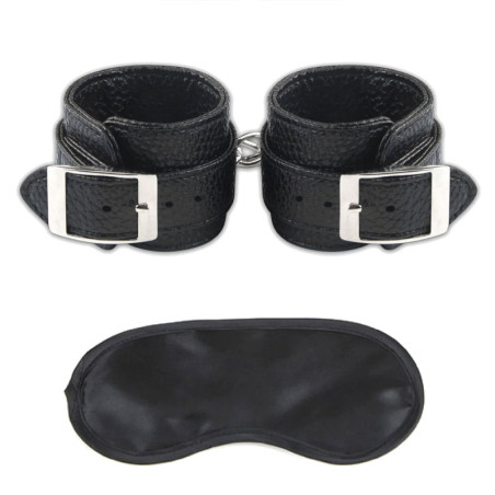Black adjustable handcuffs - Menottes pour travestis