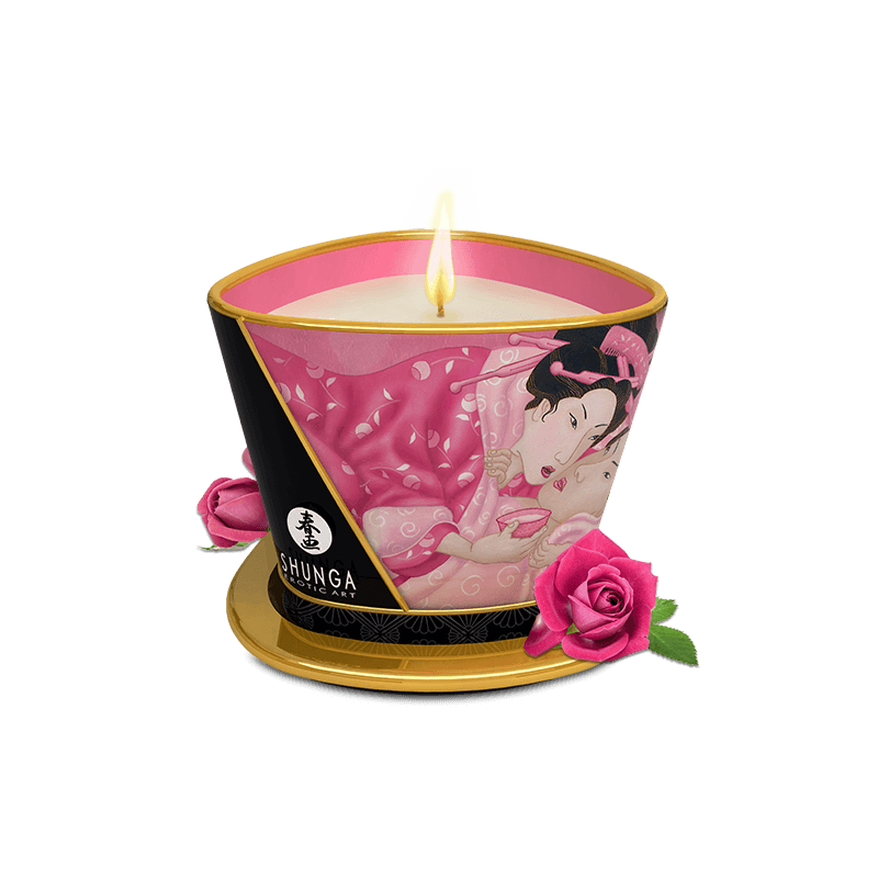Aphrodisia Rose massage candle - Erotic massage for cross-dressers