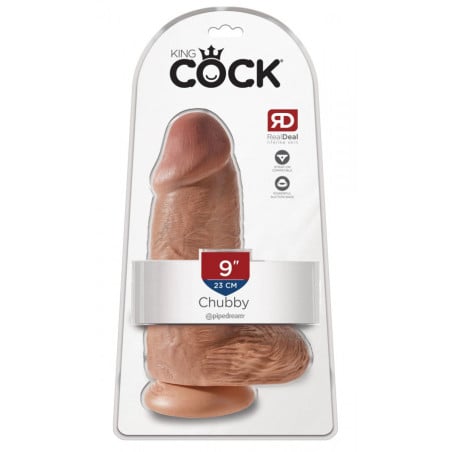 Gode Chubby king Cock 18 x 7.6cm - Godes ventouses pour travestis