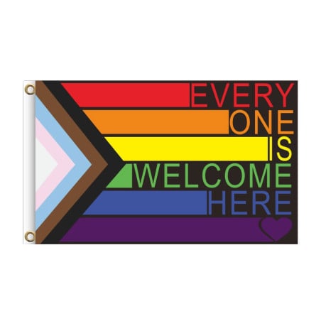 Drapeau LGBT+ Welcome 60 x 90cm - Support LGBTQ+