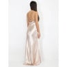 Robe longue satinée à col bénitier - Doré - Robes pour travestis Robe longue satinée à col bénitier - Doré - Robes pour travestis