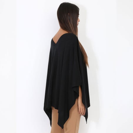 Vest-style poncho with buttons - Dresses