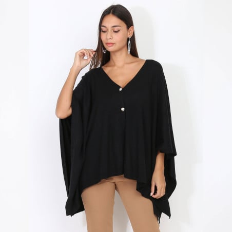 Poncho style gilet à boutons - Robes pour travestis