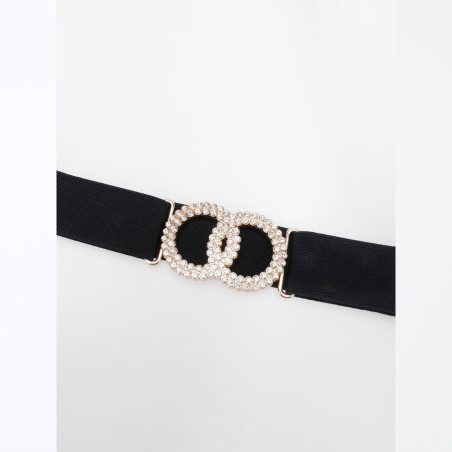 Ceinture à boucle anneaux en strass - Ceintures pour travestis Ceinture à boucle anneaux en strass - Ceintures pour travestis