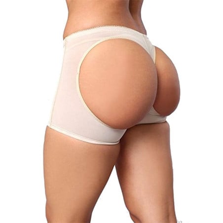 Beige panties with holes - Butt pads