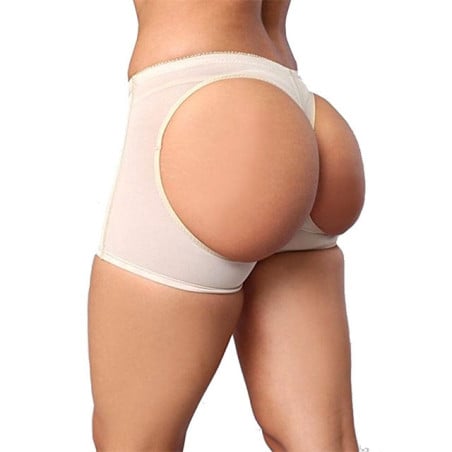 Culotte beige remonte fesse à trous - Fausses fesses