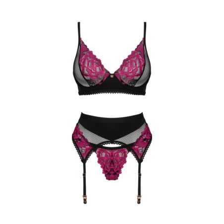 Ensemble 3 pièces Rosenty - Ensemble lingerie sexy pour travestis