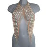 White Beaded Body Chain - Body Jewellery