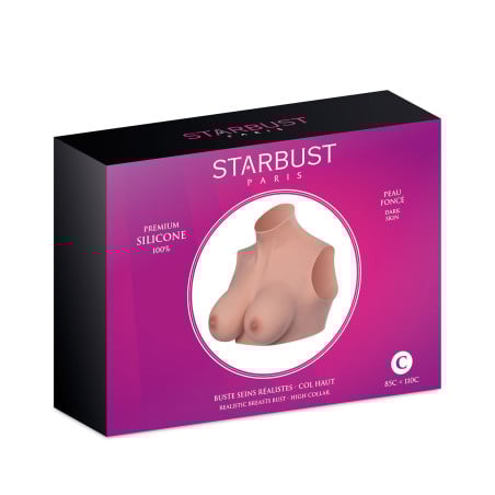 Buste faux seins Peau foncée - Bustes silicone pour travesti Buste faux seins Peau foncée - Bustes silicone pour travesti
