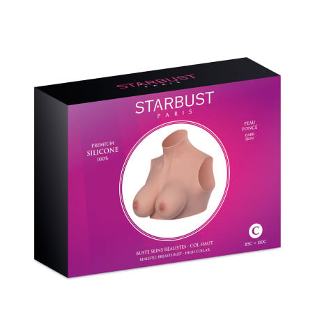 Buste faux seins Peau foncée - Bustes silicone pour travesti