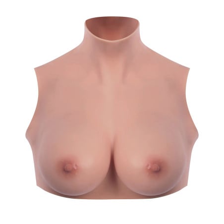 Fake breast bust Dark skin - Silicone breast combinations for cross-dressers
