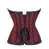 Corset élégant rouge et noir - Corsets pour travestis