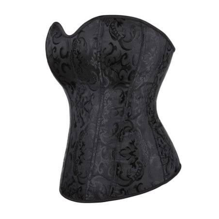 Corset noir satin - Corsets pour travestis