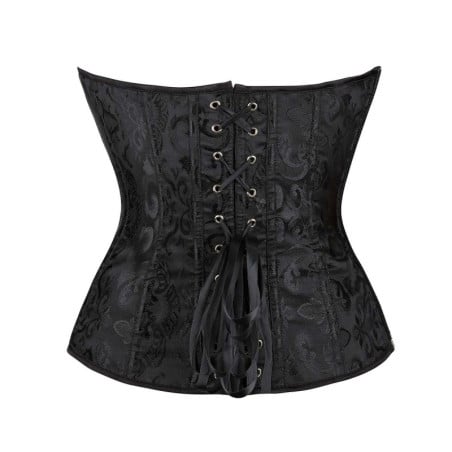 Black satin corset - Corsets