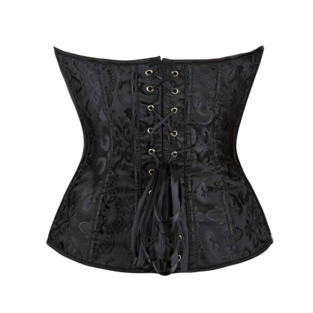 Black satin corset - Corsets for cross-dressers