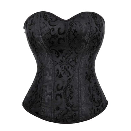 Corset noir satin - Corsets pour travestis