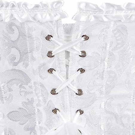 White embroidered corset - Corsets for cross-dressers