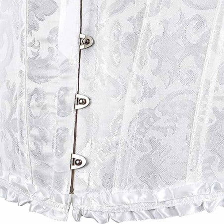 Corset blanc brodé - Corsets pour travestis