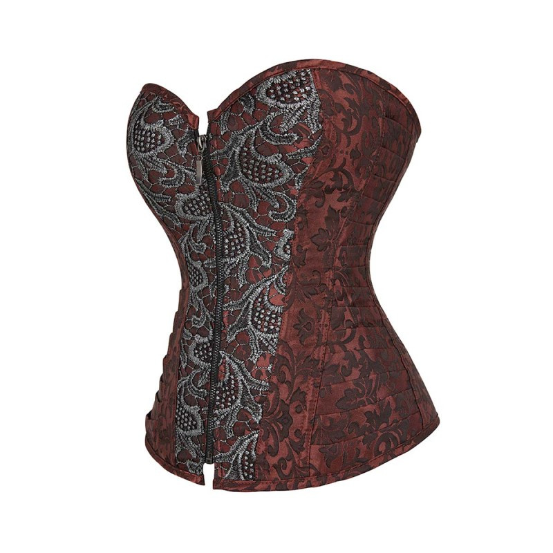 Embroidered Victorian Corset - Corsets for cross-dressers