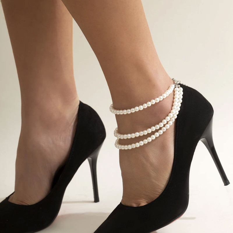 Beaded anklet - Ankle jewelry for transvestites