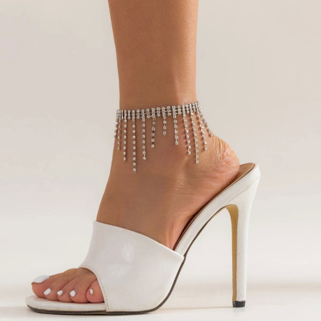 Chevillière Pluie argentée - Bijoux de chevilles pour travestis Chevillière Pluie argentée - Bijoux de chevilles pour travestis