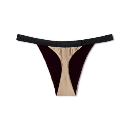 Divine Satin Cream Pearl Thong - Tucking