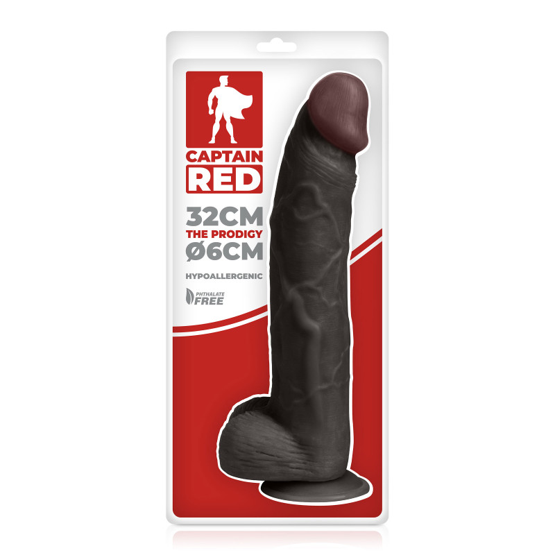 Realistic Dildo The Prodigy black - XXL dildos for cross-dressers
