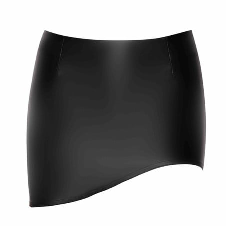 Mini jupe asymétrique en wetlook - Jupes pour travestis Mini jupe asymétrique en wetlook - Jupes pour travestis