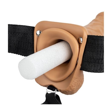Gode ceinture creux Hollow Strap On RealRock 18 x 4.5cm - Godes ceintures pour travestis Gode ceinture creux Hollow Strap On RealRock 18 x 4.5cm - Godes ceintures pour travestis